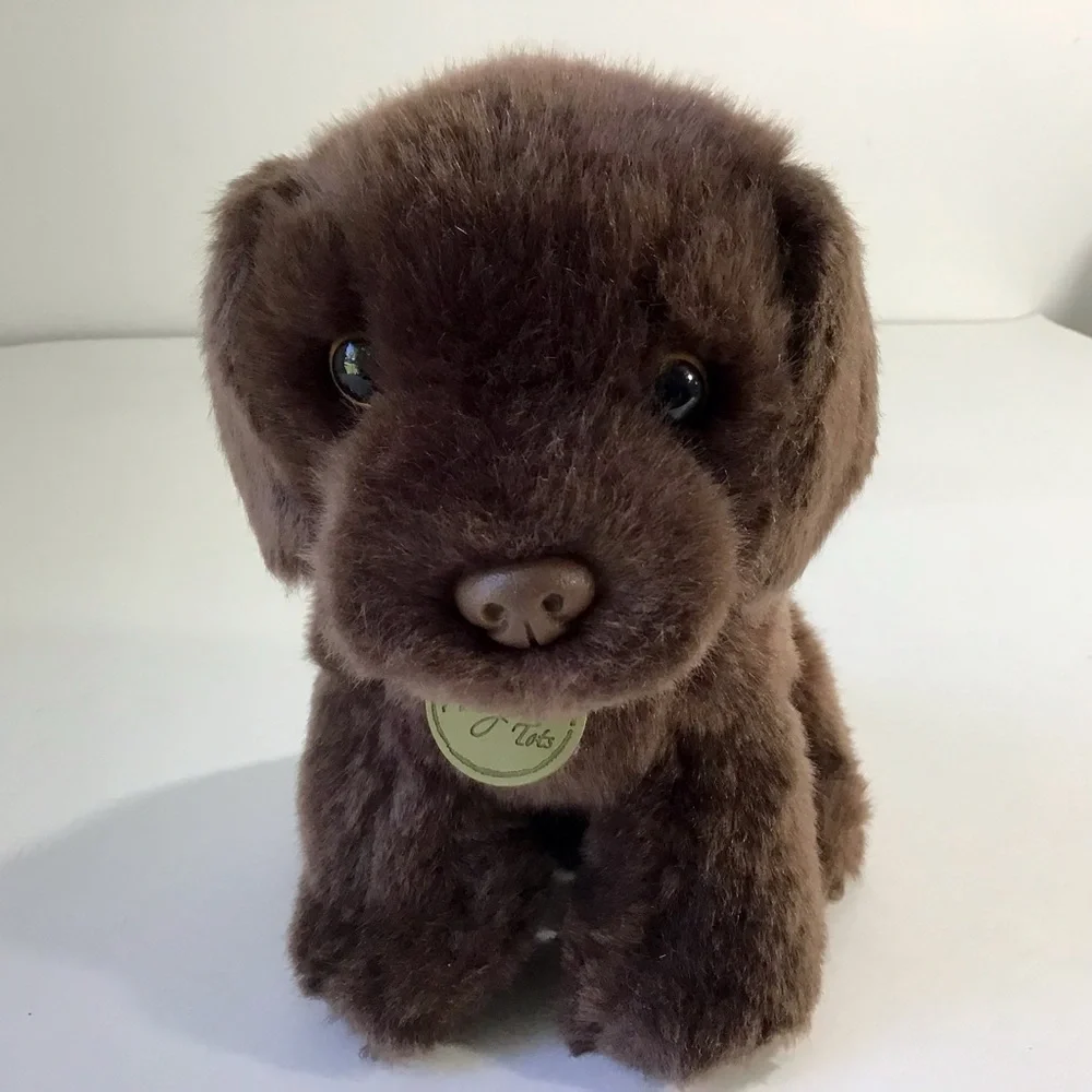 Aurora Miyoni Tots Puppy Dog Plush Chocolate Labrador Realistic Stuffed Animal